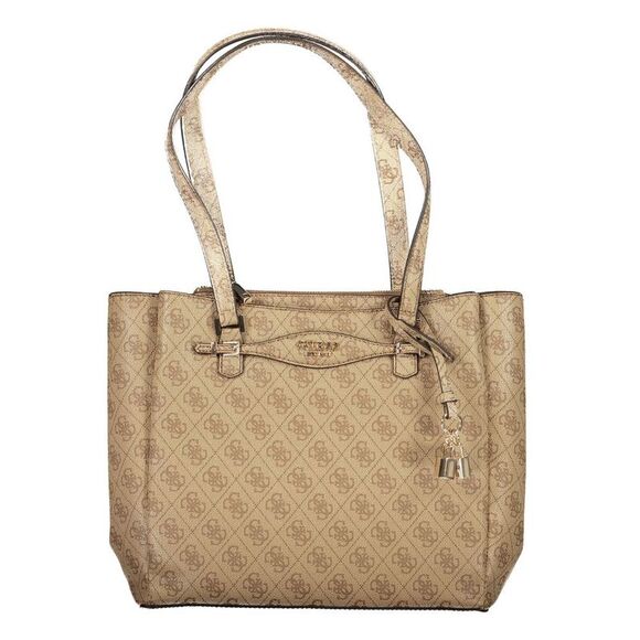 Guess Jeans Beige Polyurethane Women Women's Handbag